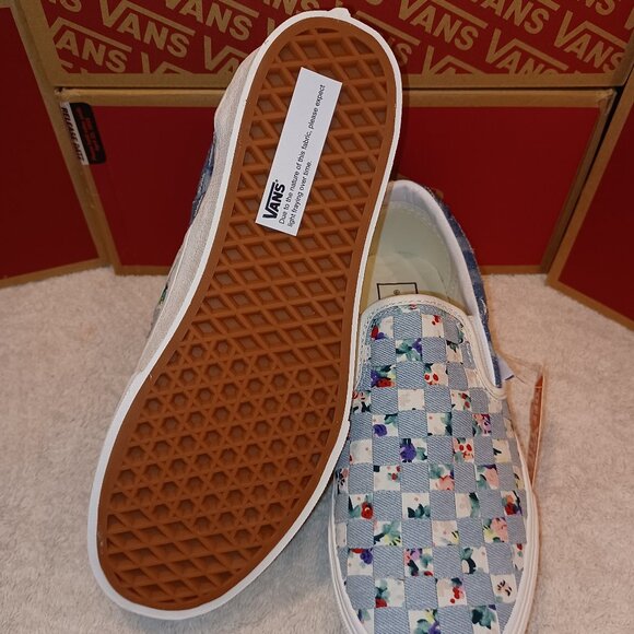 Vans Men's 3.5/Women's 5 Slip On Stacked Woven Floral Platform Shoes VN0A7Q5BB12 - Picture 4 of 12